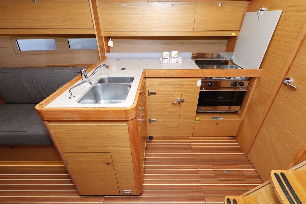 Galley of Adrio, a Dufour 412 GL sailboat at Grad Biograd na Moru, Croatia