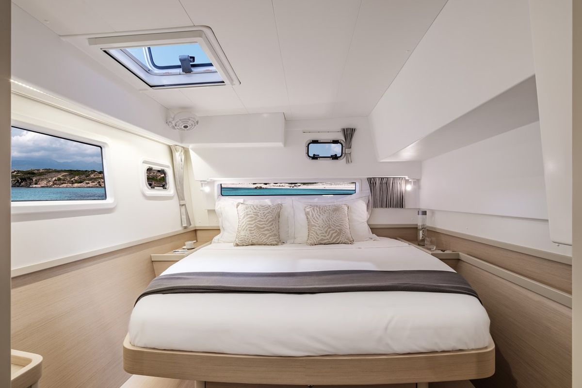 Cabin on Lizzy II, a Lagoon 42 catamaran at Seget Donji, Croatia
