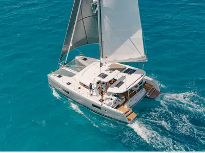 Lizzy II, a Lagoon 42 catamaran at Seget Donji, Croatia