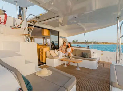 Lizzy II, a Lagoon 42 catamaran at Seget Donji, Croatia