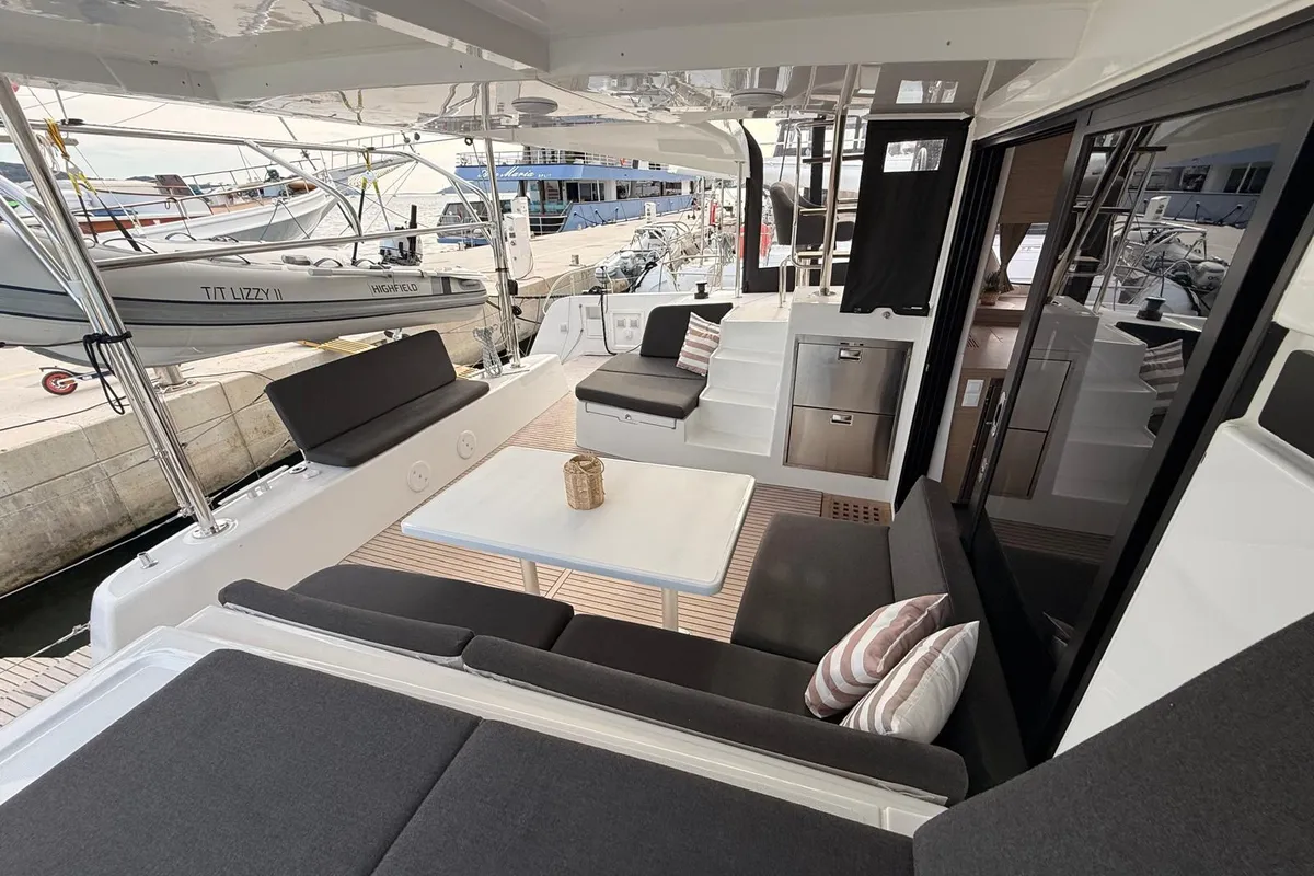 Lizzy II, a Lagoon 42 catamaran at Seget Donji, Croatia