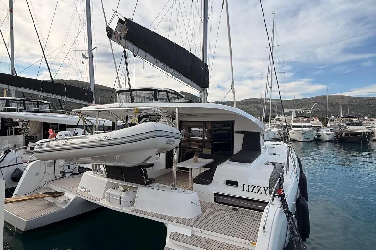 Lizzy II, a Lagoon 42 catamaran at Seget Donji, Croatia