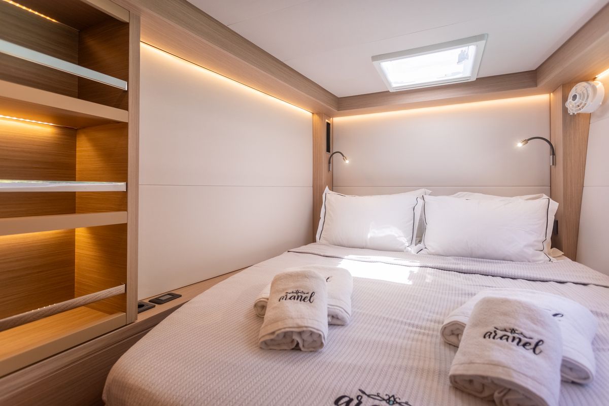 Cabin on Aranel, a Lagoon 51 catamaran at Municipal Unit of Lefkada, Greece