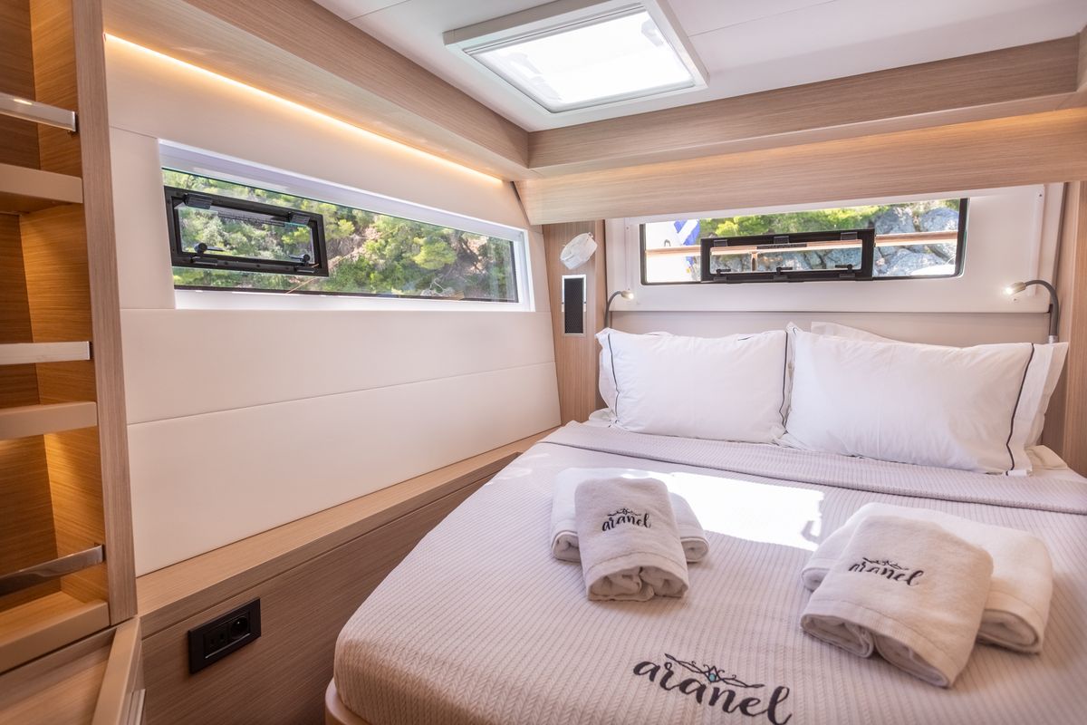 Cabin on Aranel, a Lagoon 51 catamaran at Municipal Unit of Lefkada, Greece