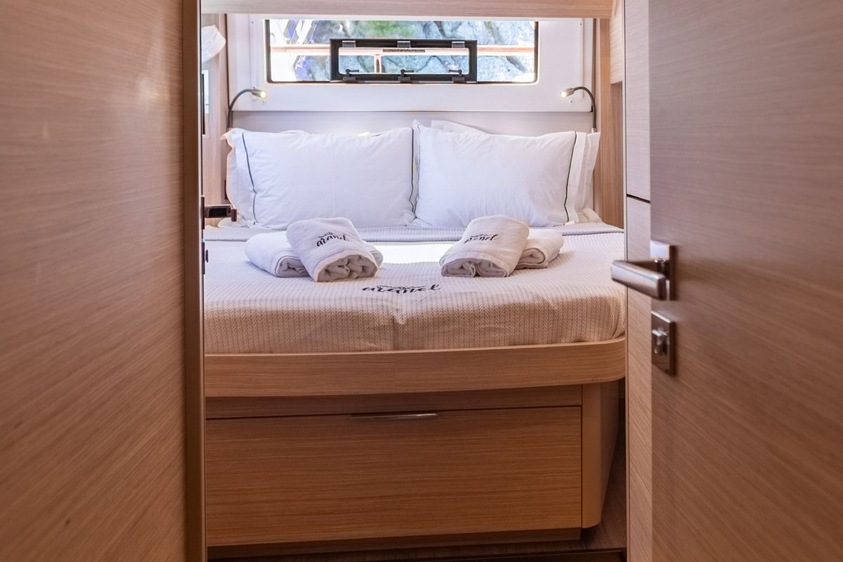 Cabin on Aranel, a Lagoon 51 catamaran at Municipal Unit of Lefkada, Greece
