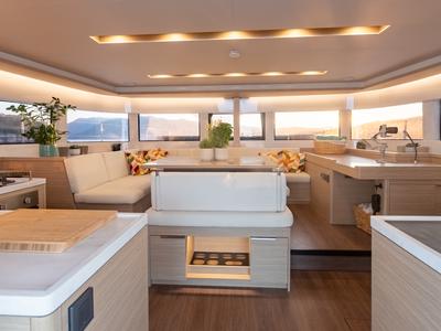 Salon of Aranel, a Lagoon 51 catamaran at Municipal Unit of Lefkada, Greece