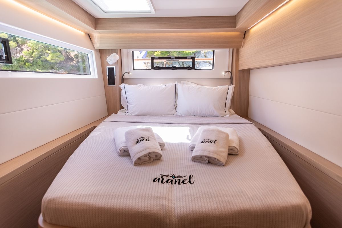 Cabin on Aranel, a Lagoon 51 catamaran at Municipal Unit of Lefkada, Greece