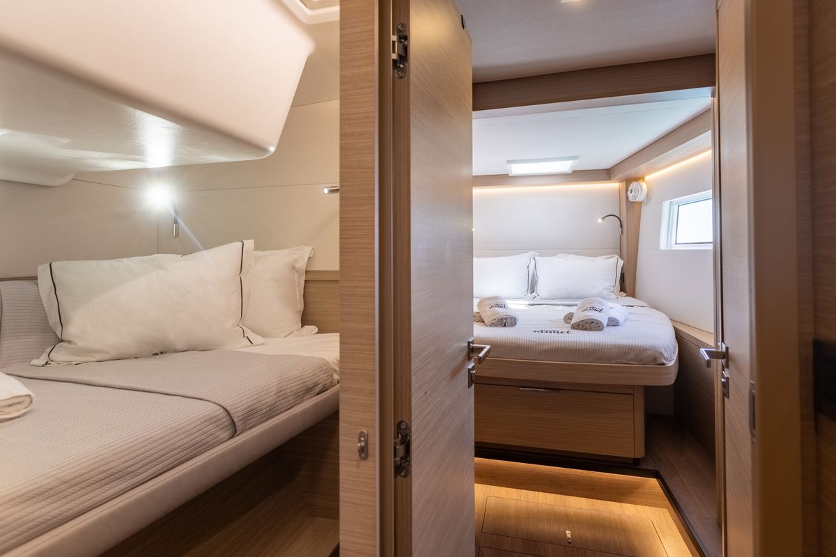Cabin on Aranel, a Lagoon 51 catamaran at Municipal Unit of Lefkada, Greece