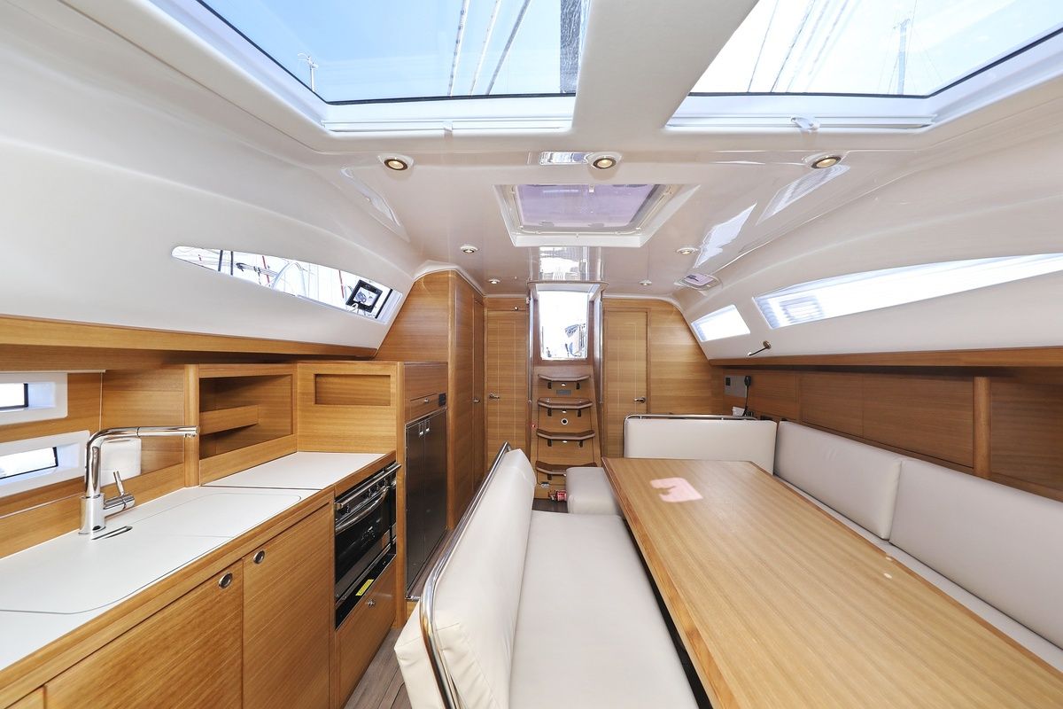 Salon of Moon Pearl, a Elan Impression 45.1 sailboat at Grad Biograd na Moru, Croatia
