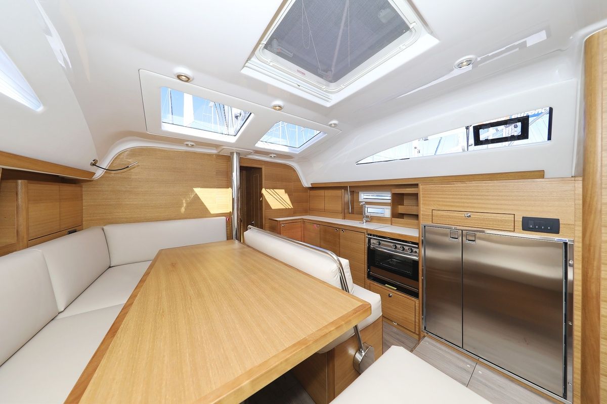 Salon of Moon Pearl, a Elan Impression 45.1 sailboat at Grad Biograd na Moru, Croatia