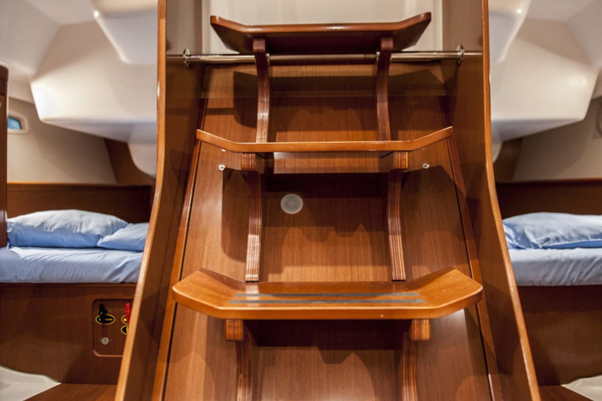 Cabin on OASIS - | Bowthruster | Solar P , a Beneteau Oceanis 43 sailboat at Municipal Unit of Lefkada, Greece