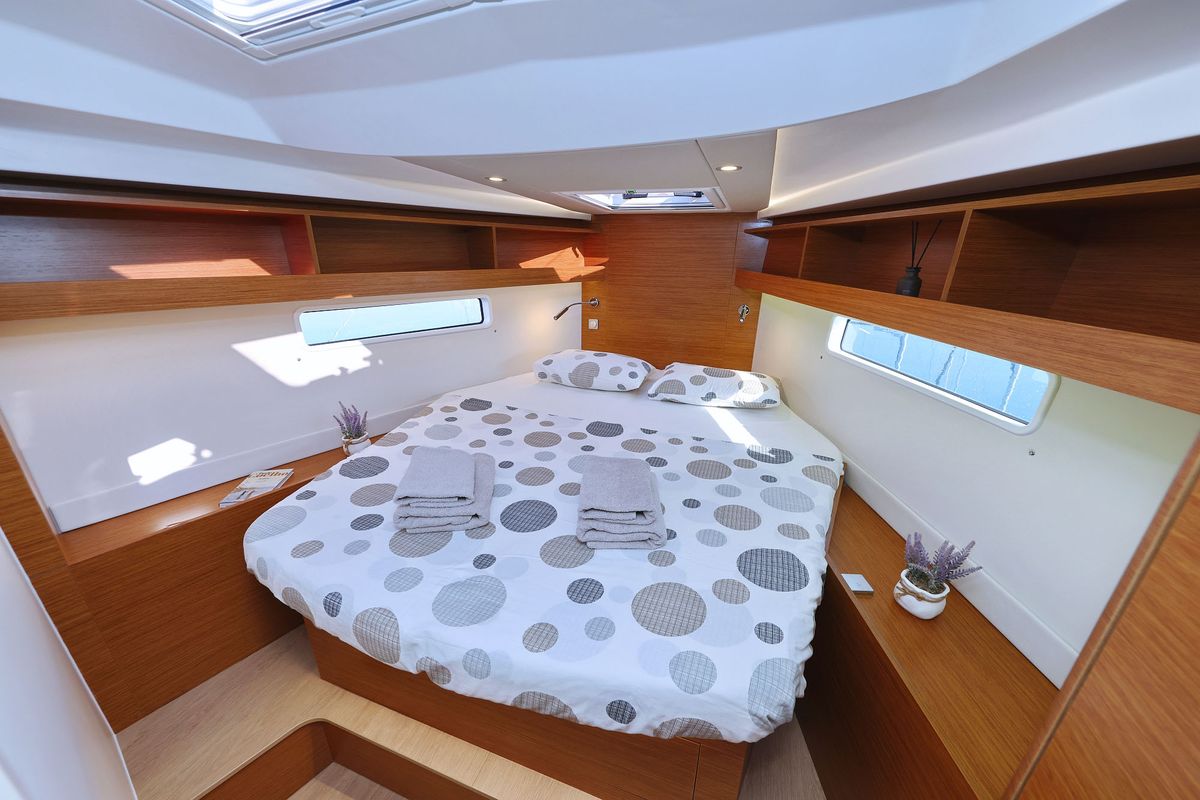 Cabin on Cleo, a Hanse Yachts Hanse 410 sailboat at Općina Sukošan, Croatia