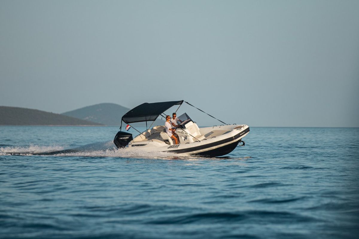 Exterior view of Joker Boat Clubman 22 Plus, a Jokerboat Joker Boat Clubman 22 Plus rib at Općina Sukošan, Croatia
