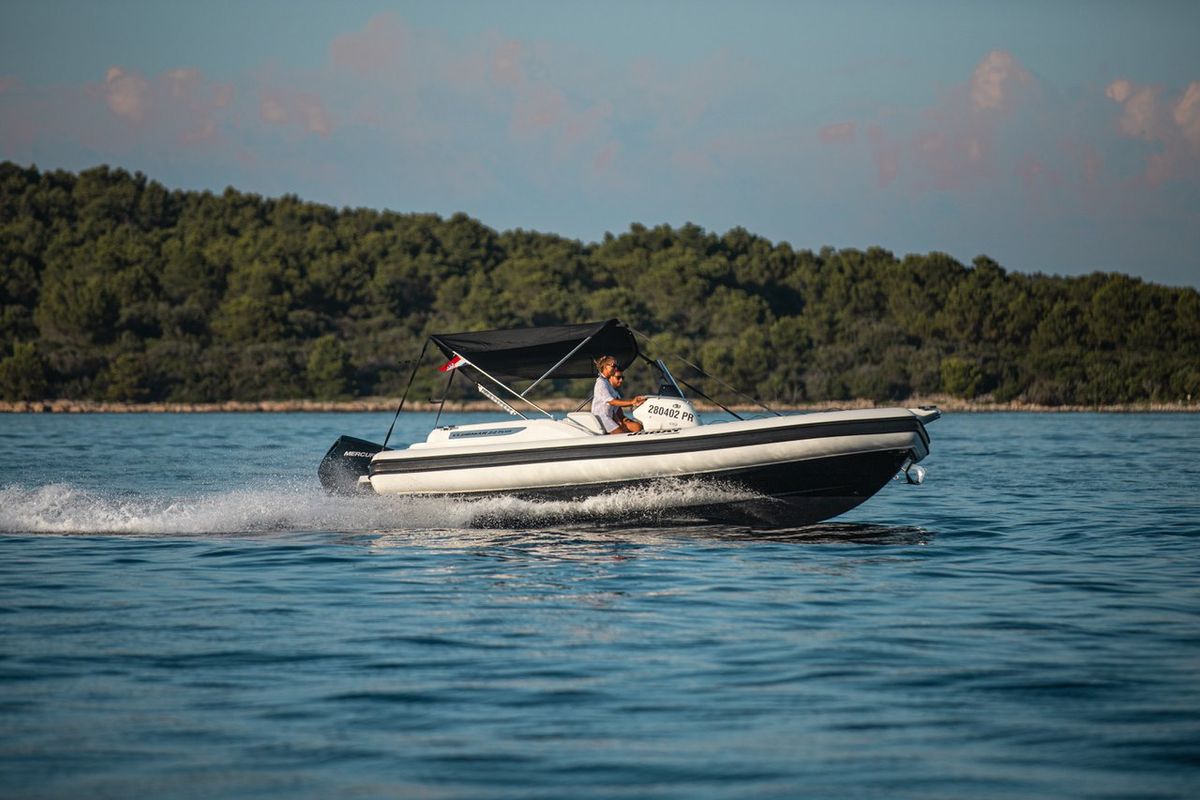 Exterior view of Joker Boat Clubman 22 Plus, a Jokerboat Joker Boat Clubman 22 Plus rib at Općina Sukošan, Croatia