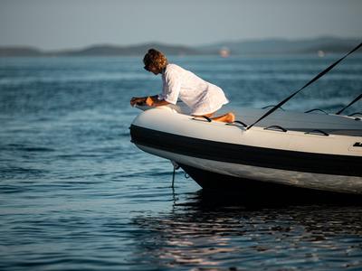 Deck of Joker Boat Clubman 22 Plus, a Jokerboat Joker Boat Clubman 22 Plus rib at Općina Sukošan, Croatia