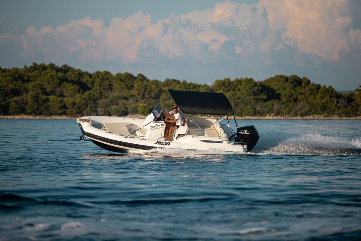Exterior view of Joker Boat Clubman 22 Plus, a Jokerboat Joker Boat Clubman 22 Plus rib at Općina Sukošan, Croatia