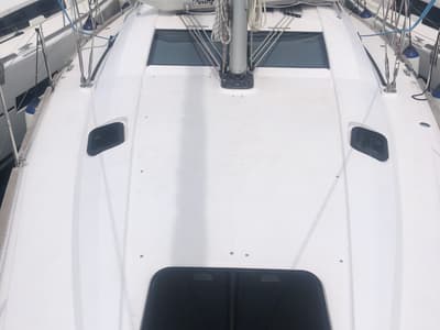 Deck of Airtime 3, a Elan Impression 45.1 sailboat at Mali Lošinj, Croatia