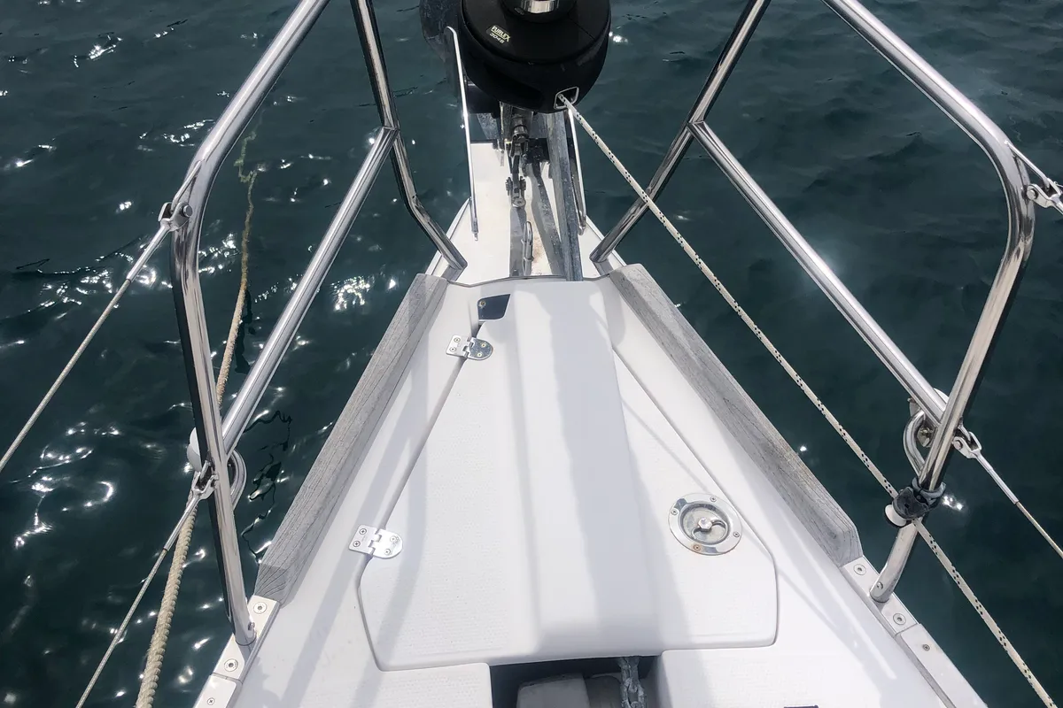 Airtime 3, a Elan Impression 45.1 sailboat at Mali Lošinj, Croatia