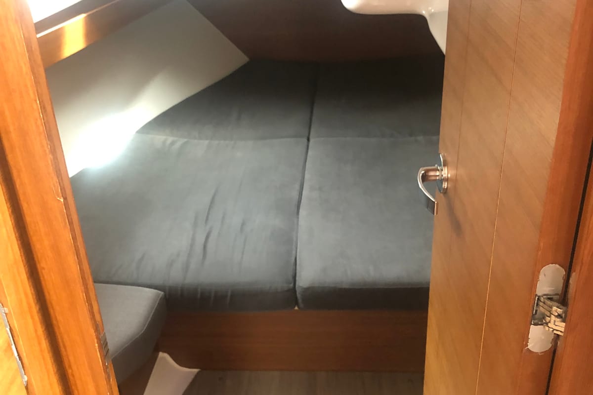 Cabin on Airtime 3, a Elan Impression 45.1 sailboat at Mali Lošinj, Croatia