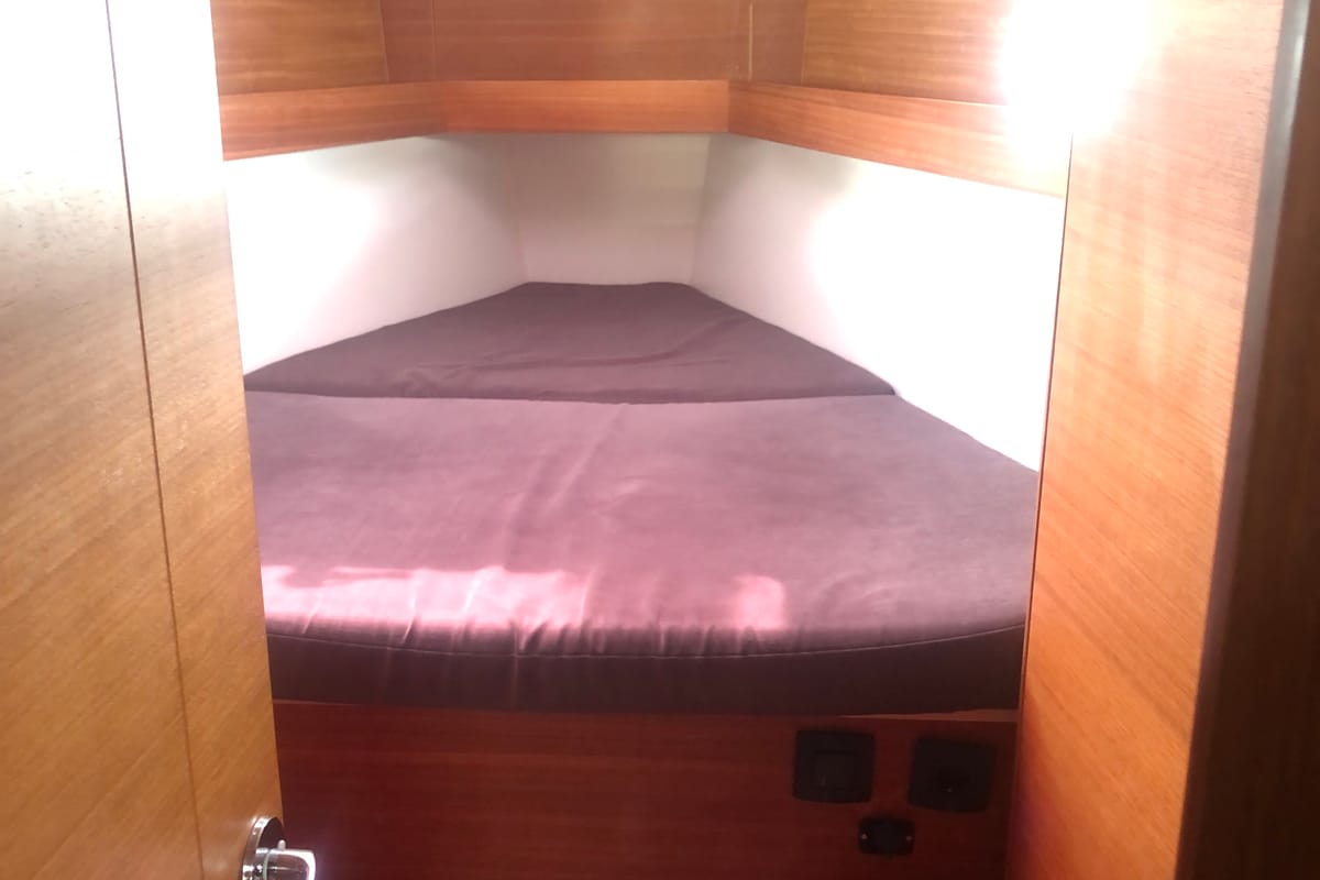 Cabin on Airtime 3, a Elan Impression 45.1 sailboat at Mali Lošinj, Croatia