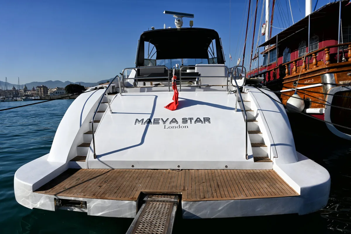 Exterior view of Maeva Star, a Leopard 23 yacht at Milazzo, Italy