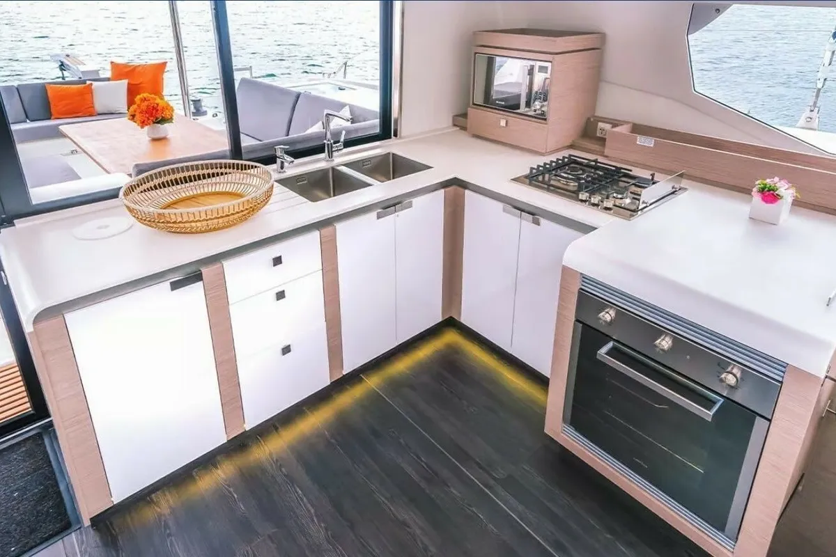 Premium +, a Fountaine Pajot Tanna 47 catamaran at Pointe-à-Pitre, France