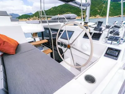 Premium +, a Fountaine Pajot Tanna 47 catamaran at Pointe-à-Pitre, France