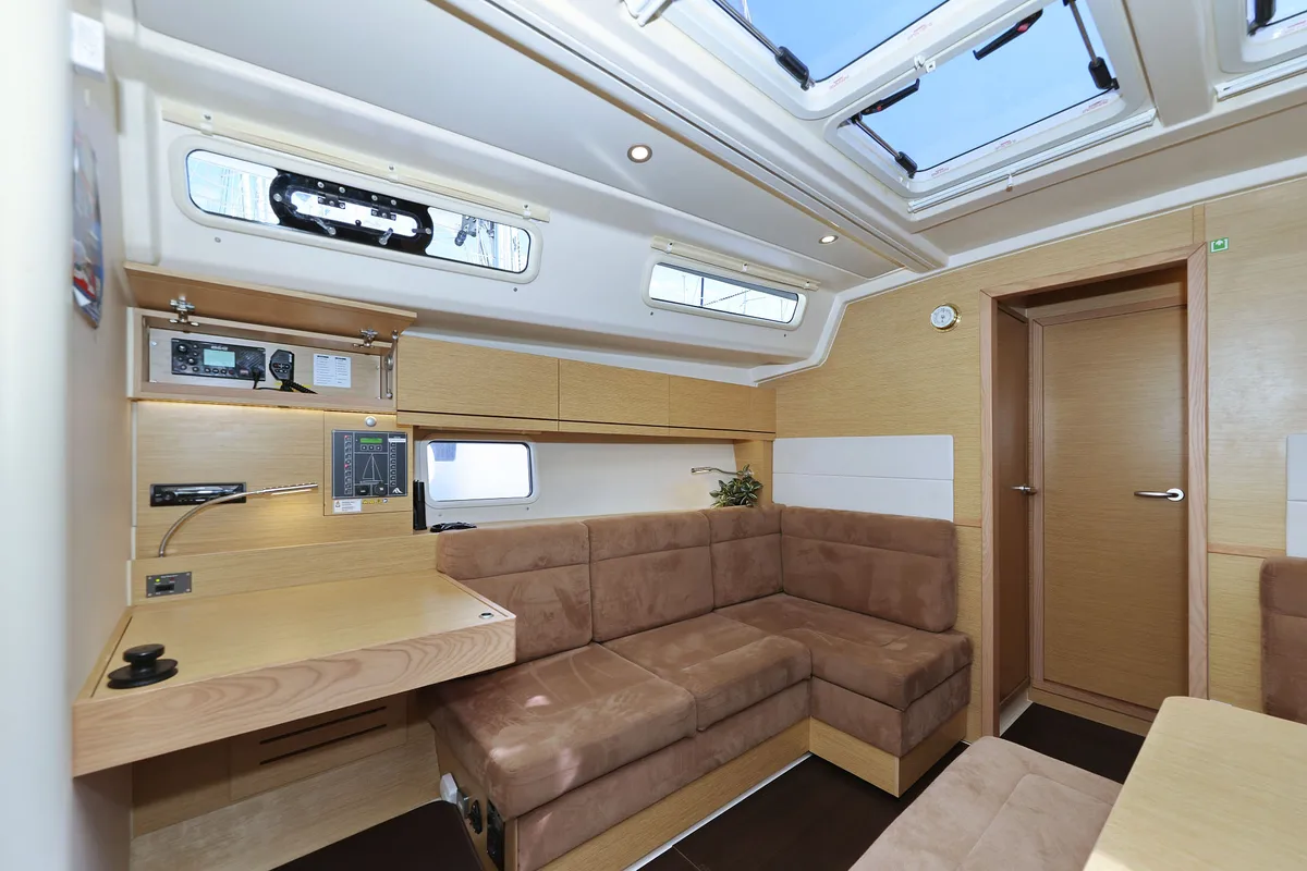 Salon of Apollo, a Hanse Yachts Hanse 458 sailboat at Grad Biograd na Moru, Croatia