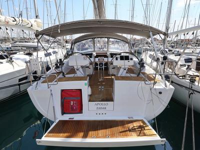 Cockpit of Apollo, a Hanse Yachts Hanse 458 sailboat at Grad Biograd na Moru, Croatia