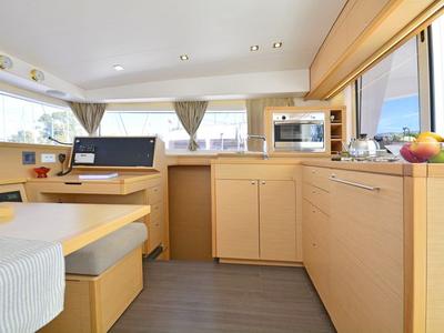 Galley of Callisto L400, a Lagoon 400 S2 catamaran at Lavreotiki Municipal Unit, Greece