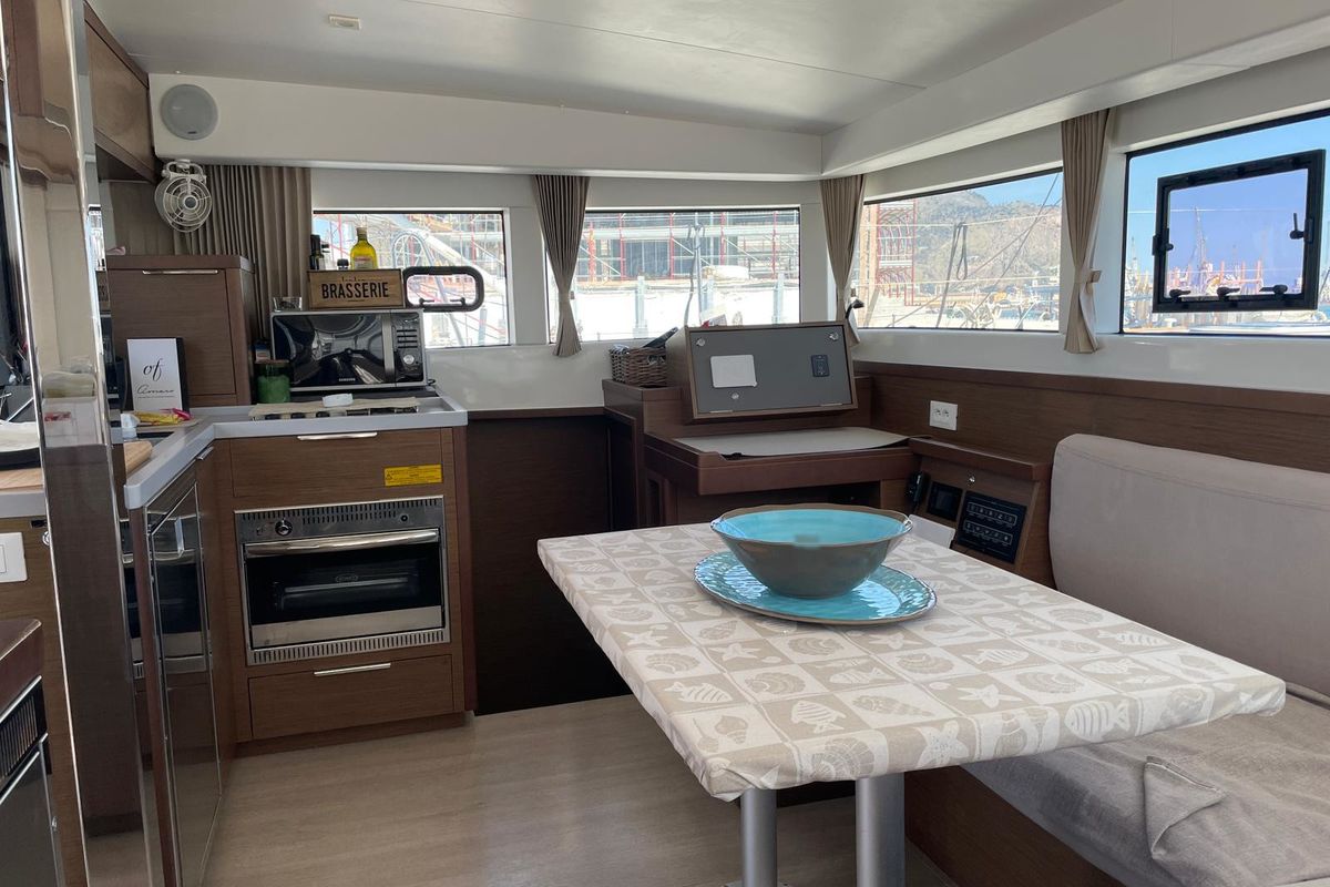 Galley of Milu 2.0, a Lagoon 40 catamaran at Palermo, Italy