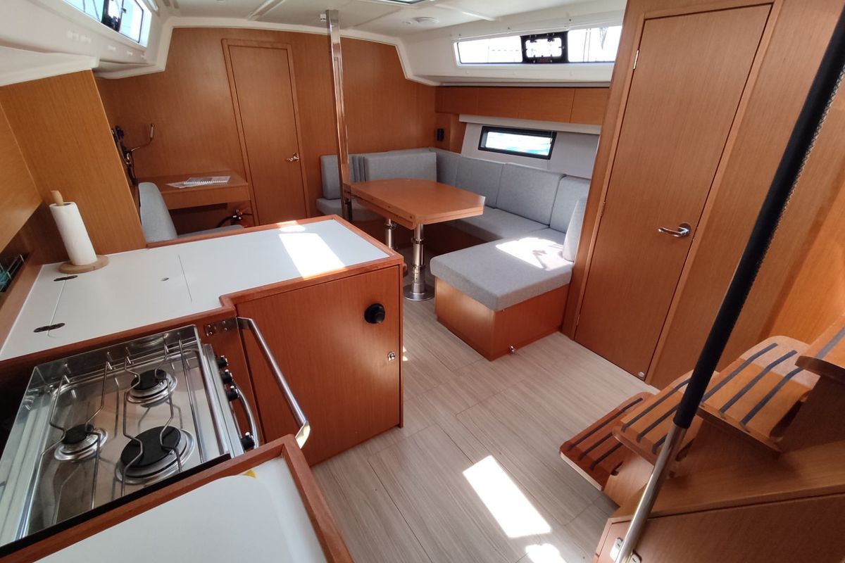Galley of Nirvana, a Bavaria C42 sailboat at Volos Municipality, Greece