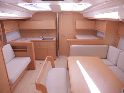 Galley of Bloody Mary, a Dufour 430 sailboat at Milazzo, Italy
