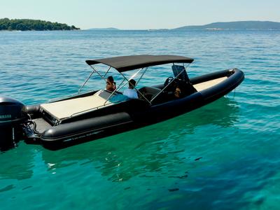 Exterior view of Lux, a Lolivul 9 motorboat at Grad Trogir, Croatia