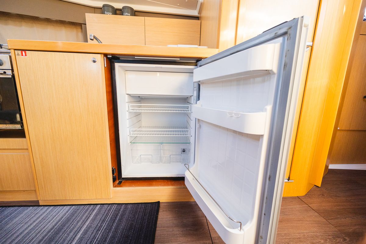 Galley of Elisa, a Beneteau Oceanis 38.1 sailboat at Municipal Unit of Lefkada, Greece