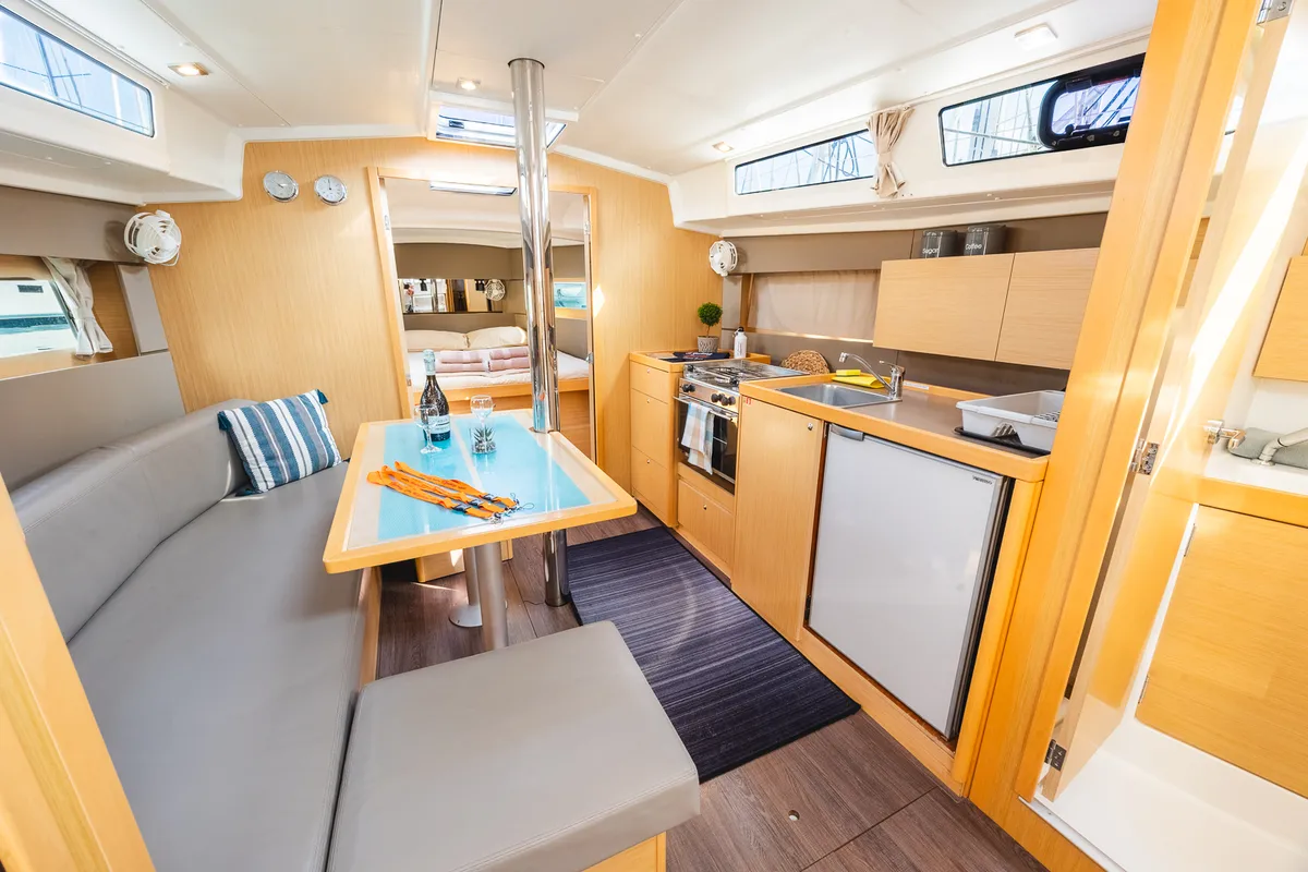 Elisa, a Beneteau Oceanis 38.1 sailboat at Municipal Unit of Lefkada, Greece
