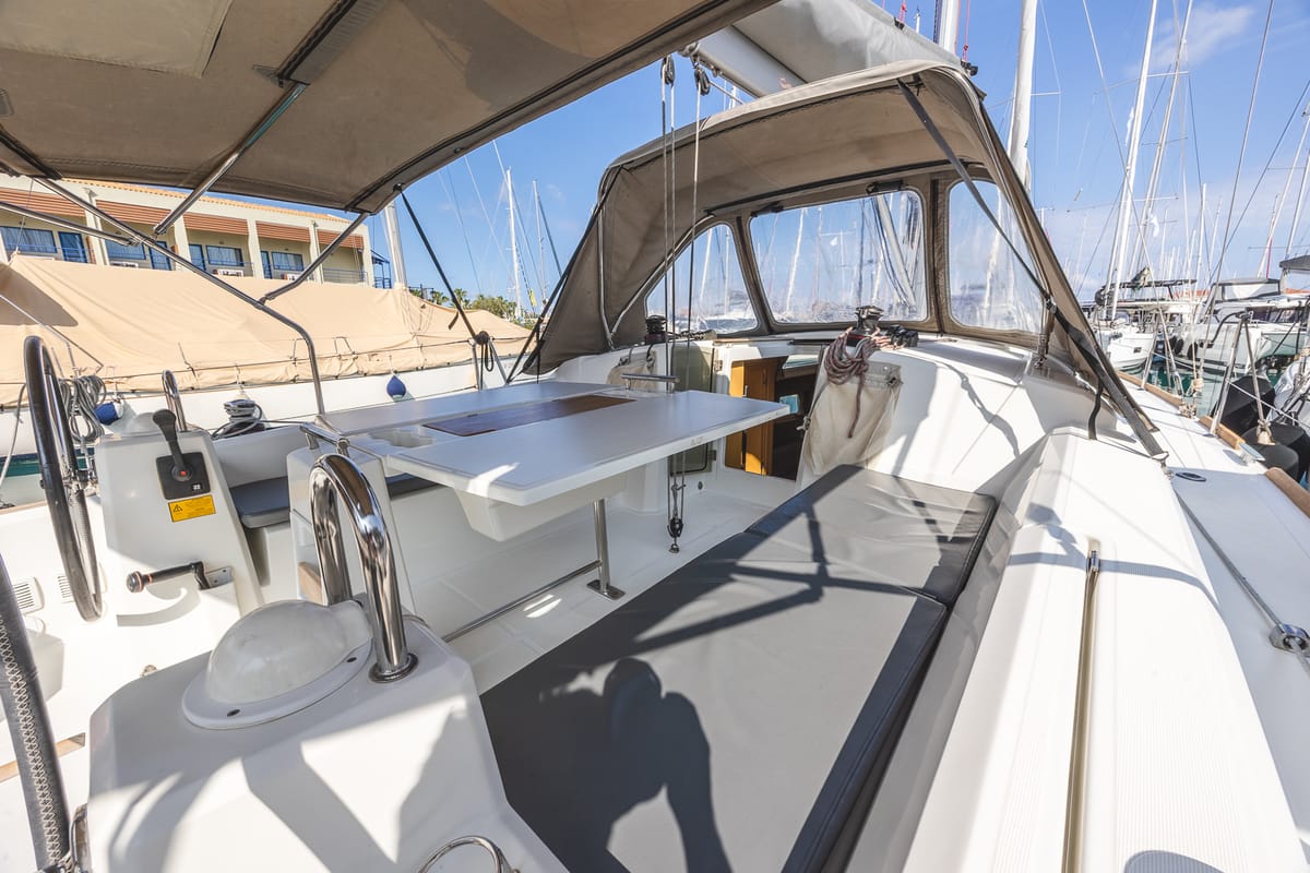 Elisa, a Beneteau Oceanis 38.1 sailboat at Municipal Unit of Lefkada, Greece