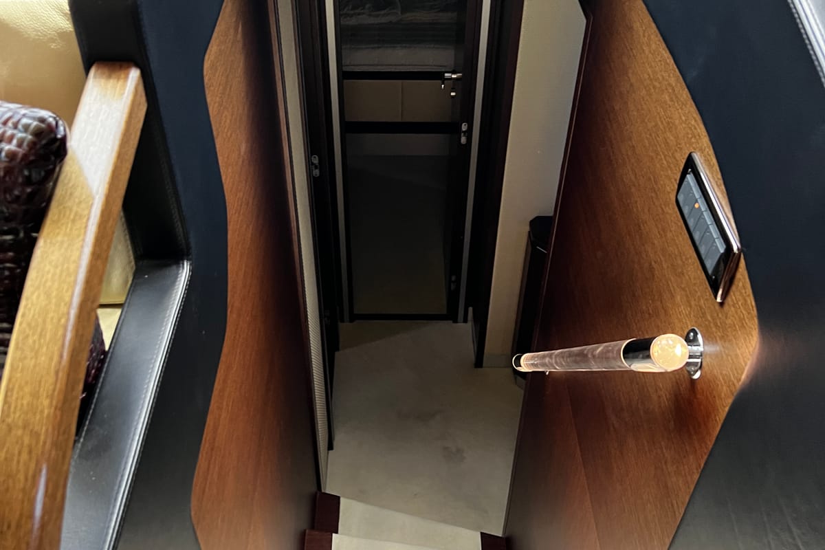 Galley of Quo Vadis, a Dominator 680 yacht at Grad Šibenik, Croatia