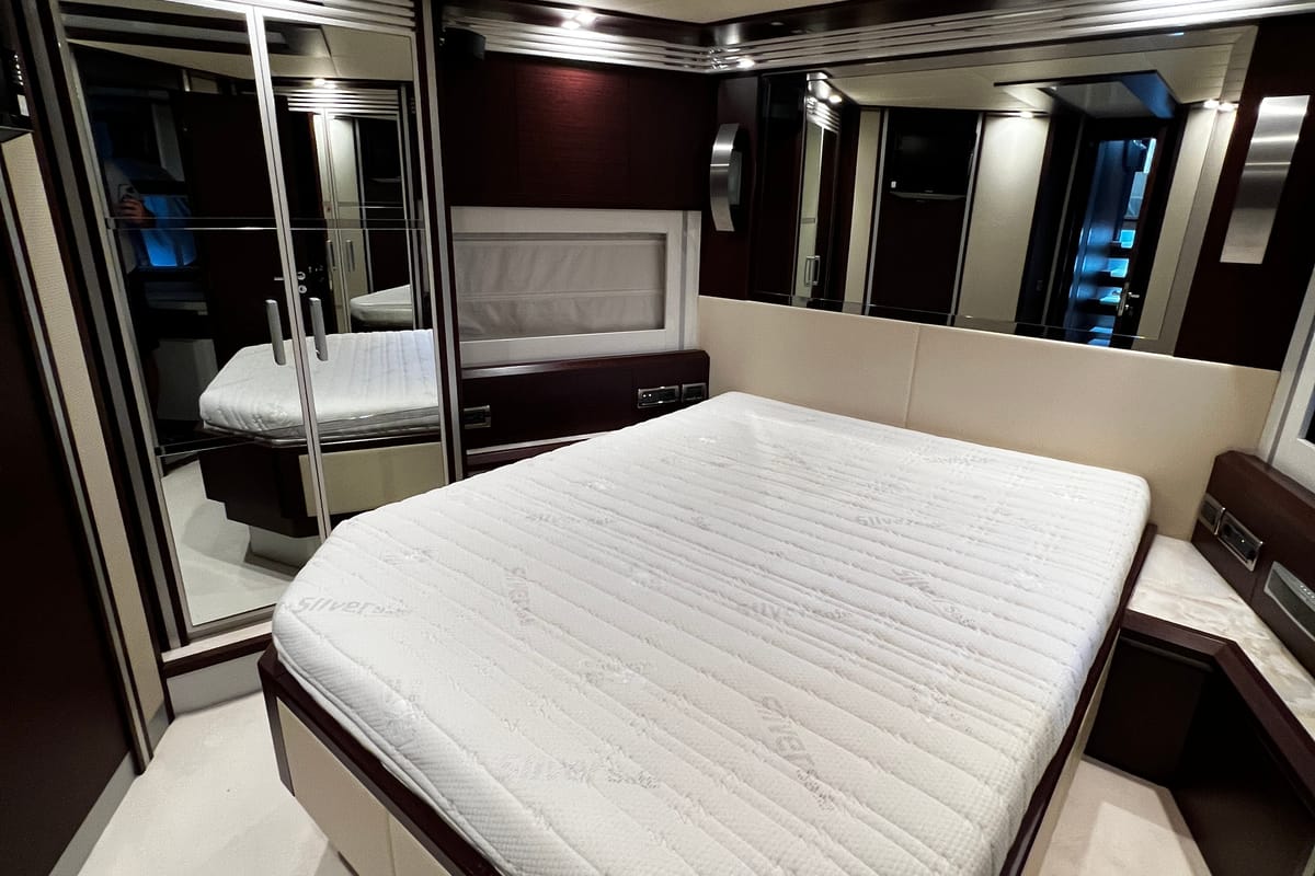 Cabin on Quo Vadis, a Dominator 680 yacht at Grad Šibenik, Croatia