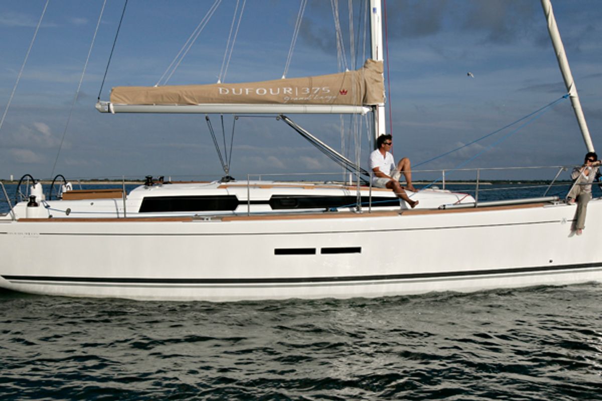 Exterior view of China Girl, a Dufour 375 GL sailboat at Grad Šibenik, Croatia