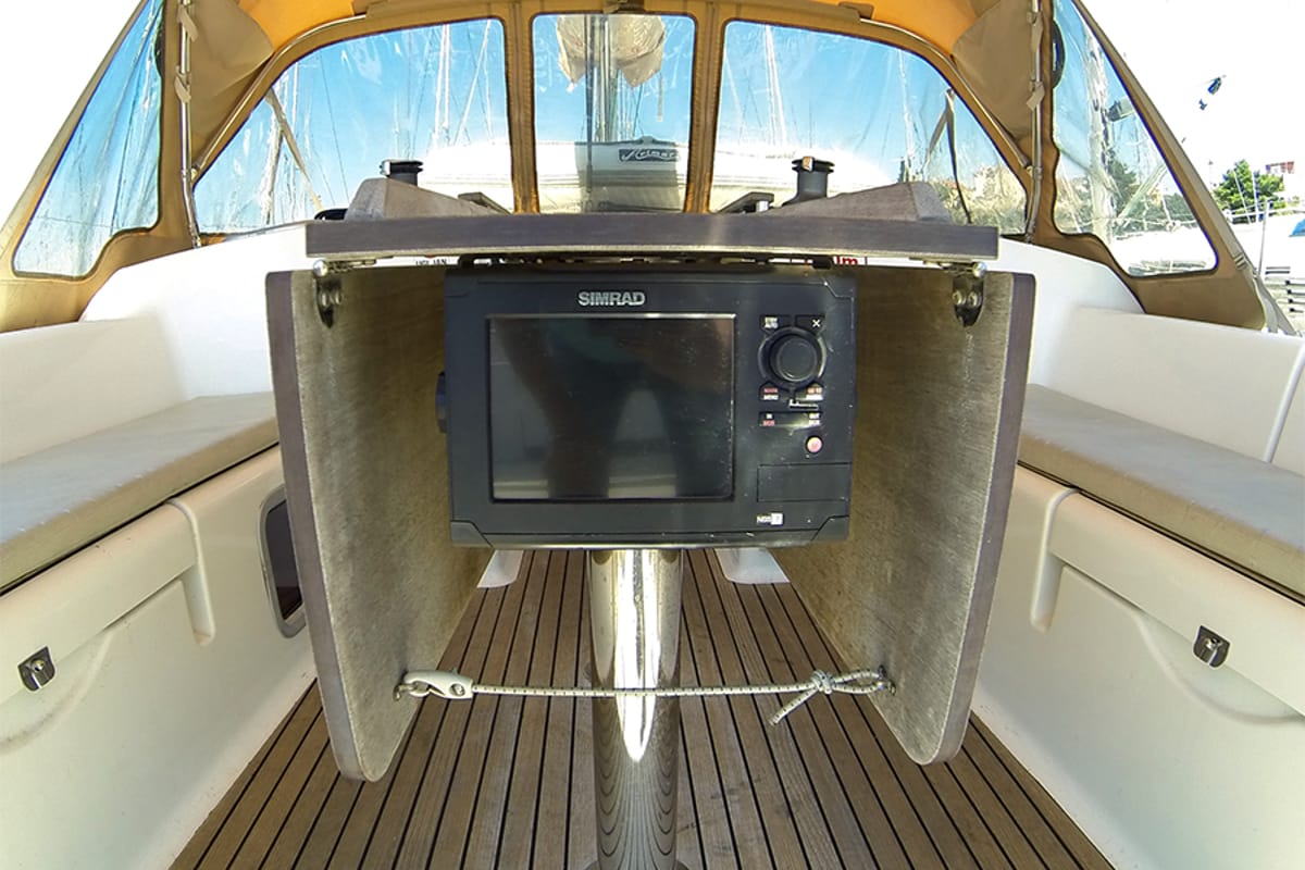 Cockpit of China Girl, a Dufour 375 GL sailboat at Grad Šibenik, Croatia
