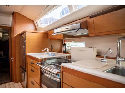 Galley of Joulukka, a Jeanneau 54 sailboat at Elephant Butte Estates, United States