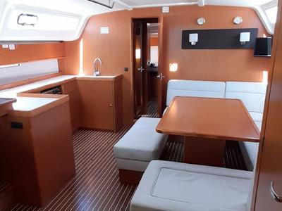Salon of Fantasia, a Bavaria Cruiser 51 sailboat at Municipal Unit of Rhodes, Greece