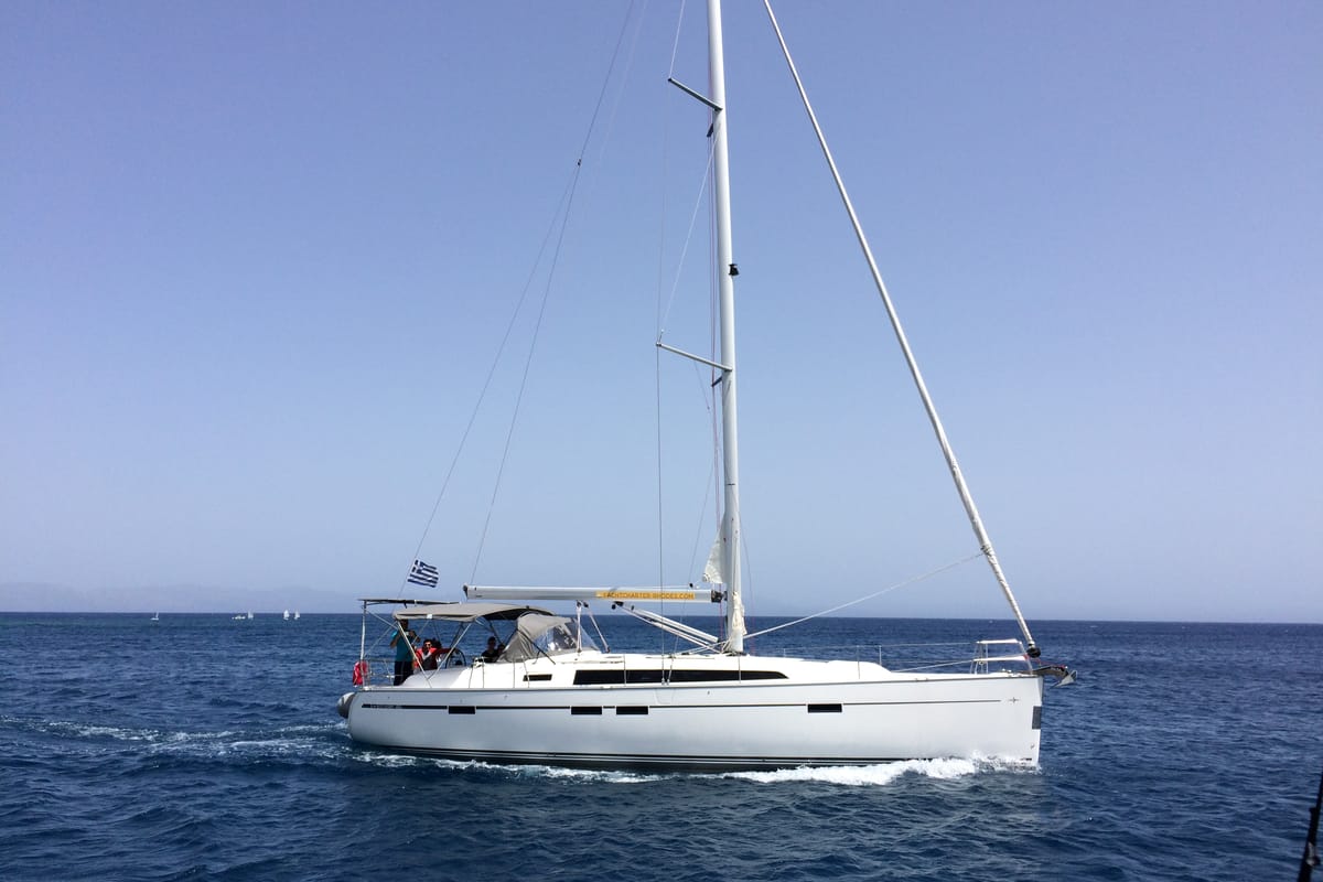 Fantasia, a Bavaria Cruiser 51 sailboat at Municipal Unit of Rhodes, Greece