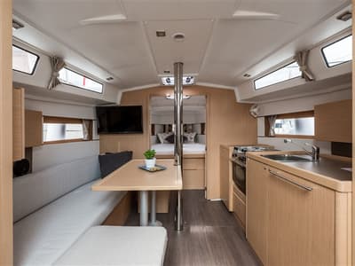 Salon of Cvita, a Beneteau Oceanis 38.1 sailboat at Split, Croatia