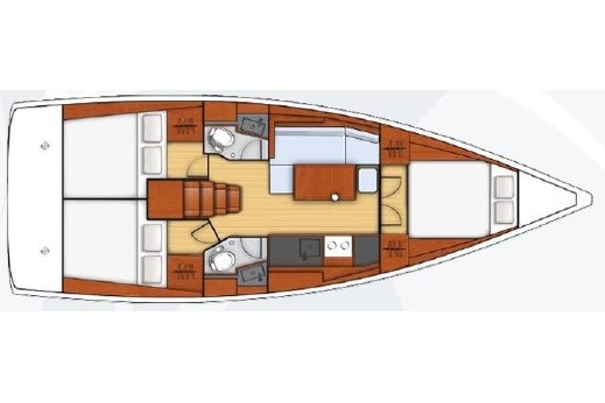 Galley of Cvita, a Beneteau Oceanis 38.1 sailboat at Split, Croatia