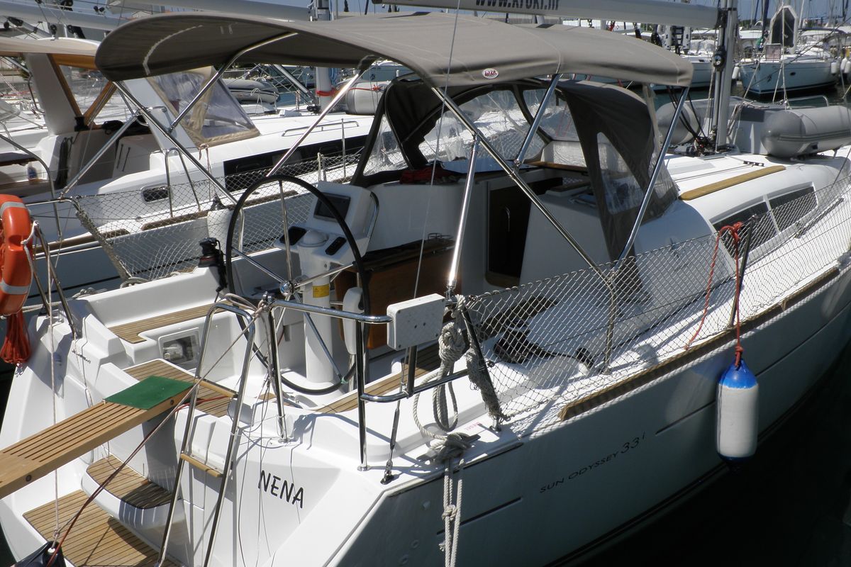 Exterior view of Nena, a Jeanneau Sun Odyssey 33i sailboat at Općina Sukošan, Croatia