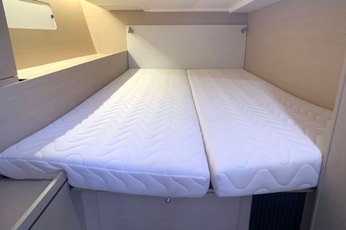 Cabin on Cloudy Bay, a Beneteau Oceanis 51.1 sailboat at Općina Rogoznica, Croatia