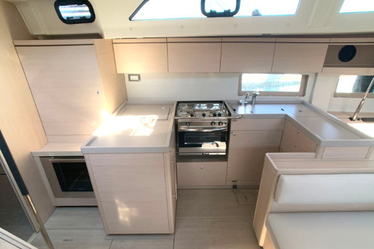 Galley of Cloudy Bay, a Beneteau Oceanis 51.1 sailboat at Općina Rogoznica, Croatia
