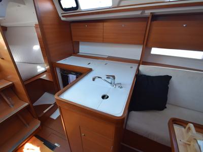 Galley of Vittoria, a Dufour 335 Grand Large sailboat at Nieuwpoort, Belgium